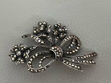 Silver marcasite brooch for sale  BEDALE