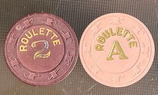 Vintage roulette chips d'occasion  Expédié en Belgium