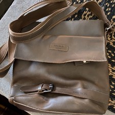 Brown leather messenger d'occasion  Expédié en Belgium