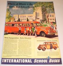 1940 International Harvester School Buses & Station Wagon Art ~ ANÚNCIO IMPRESSO VINTAGE comprar usado  Enviando para Brazil