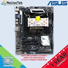 Placa-mãe ASUS X99-A/USB3.1 LGA2011-3 DDR4 ATX com Core i7-5930K e 16GB de RAM comprar usado  Enviando para Brazil