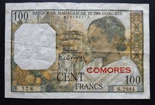 Madagascar comores 100 d'occasion  Tonnay-Charente