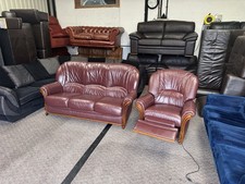 Italian leather seater for sale  SOUTHSEA