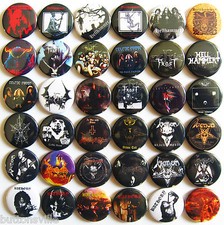 HELLHAMMER CELTIC FROST VENOM BATHORY BLACK METAL 36 Pins Buttons Badges Set comprar usado  Enviando para Brazil