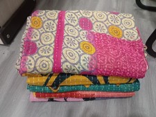 Lote misto por atacado colcha Kantha tribal indiana vintage algodão capa de cama lance boho comprar usado  Enviando para Brazil