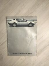 Prospekt renault alpine gebraucht kaufen  Wettenberg