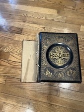 Usado, Vintage Holy Bible Griffin Brothers Rockford, King James Illustrated Late 1800s comprar usado  Enviando para Brazil