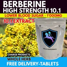 BERBERINA 1000MG 365 comprimidos alta resistência perda de peso açúcar no sangue colesterol comprar usado  Enviando para Brazil