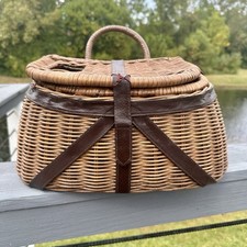 Vintage wicker leather for sale  Greenwood