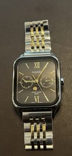 Relógio masculino Casio MTP-M305 Moonphase quartzo 2 tons aço inoxidável NOVO comprar usado  Enviando para Brazil