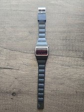 Reloj LED vintage Texas Instruments serie 500 para hombre correa de goma negra funcionando segunda mano  Embacar hacia Mexico