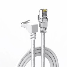 Cabo Ethernet Cat6 90 graus branco 10 pés ângulo reto Cat 6 cabo Ethernet Patch comprar usado  Enviando para Brazil