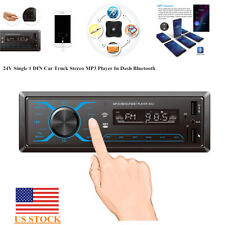 MP3 player estéreo 24V single 1 DIN carro caminhão no painel Bluetooth SD/FM/WMA/MP3/WAV comprar usado  Enviando para Brazil