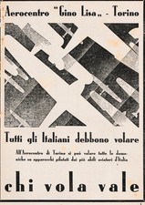 Pubb. 1929 aerocentro usato Pubb. 1929 aerocentro usato  Biella