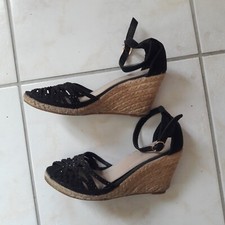 Sandales noires semelle d'occasion  Ligueil