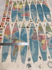 Raro 1931 Japonês Antigo Mapa Bandeira Shina 支那 Mapa do Mundo Balões 2Y0705212, usado comprar usado  Enviando para Brazil
