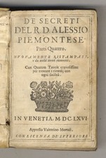 De' secreti del r. d. Alessio piemontese. Parti quattro. Nuovamente ristampat... na sprzedaż  Wysyłka do Poland