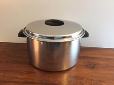 Vaso vintage Ekco Flint 8 quartos estoque calor radiante aço inoxidável com tampa #372 comprar usado  Enviando para Brazil