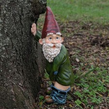 Gnomo de jardín divertido travieso regalo enanos para adornos de césped decoración interior exterior segunda mano  Embacar hacia Mexico