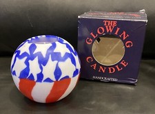 Vela redonda vintage The Glowing Candle fábrica bandeira americana 4” feita nos EUA comprar usado  Enviando para Brazil