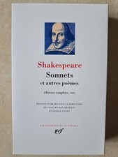 Pleiade shakespeare sonnets d'occasion  Claye-Souilly