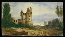 Dibujo Original Acuarela Miniatura Anonymous de Aprox. 1900 Castillo Ruina 15 CM comprar usado  Enviando para Brazil