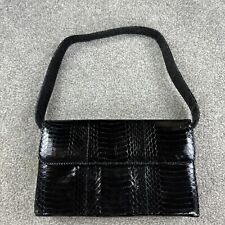 Bolsa de mão vintage Cobra pele de cobra Gail Labelle aba preta frontal com alça clássica comprar usado  Enviando para Brazil