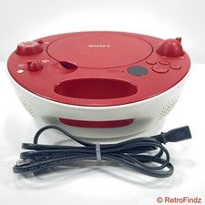 Rádio AM/FM Sony ZS-E5 vermelho portátil entrada AUX estéreo portátil Boombox comprar usado  Enviando para Brazil