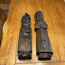 2 handcarved wooden monks for sale 2 handcarved wooden monks for sale Inchelium