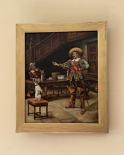 Antique continental oil for sale  STONE
