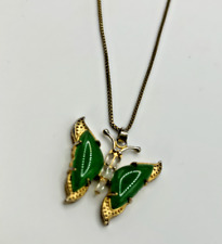 Gold necklace green for sale  Bristol