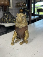 🔥1979 Arthur Court Pug Bulldog madeira e latão bronze articulado caixa de bugigangas poço de tinta comprar usado  Enviando para Brazil
