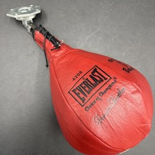 Bolsa de pancadas EVERLAST Speed 4208 couro genuíno com giroscópio montagem balanceada vermelha comprar usado  Enviando para Brazil