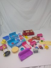 Mini figuras de desenho animado Peppa Pig e móveis e acessórios para casa de bonecas brinquedo infantil, usado comprar usado  Enviando para Brazil
