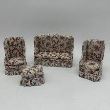 Móveis para sala de estar Concord casa de bonecas WingBack sofá cadeiras mesas otomanas NOVO! comprar usado  Enviando para Brazil