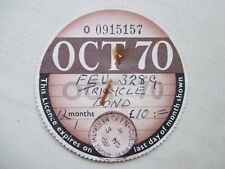 Tax disc 1970 for sale  SWANSEA