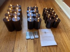 Lote de 24 velas LED pretas sem chama - Tamanhos de 4 pol/5 pol/6 polegadas - 8 de cada tamanho comprar usado Lote de 24 velas LED pretas sem chama - Tamanhos de 4 pol/5 pol/6 polegadas - 8 de cada tamanho comprar usado  Enviando para Brazil