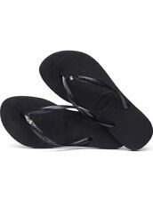 Chinelos femininos HAVAIANAS enfeitados de cristal preto tamanho 7/8 novo sem etiquetas comprar usado  Enviando para Brazil