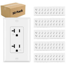Pacote com 50 Tomada Soquete Receptáculo, Decora Duplex, 20 Amp 125 Volts resistente a adulteração comprar usado  Enviando para Brazil