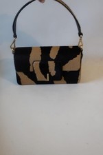 Bolsa de ombro feminina Wandler Georgia preta bronzeada zebra estampa de animal cabelo de pônei comprar usado  Enviando para Brazil