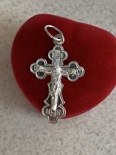 Pingente cruz de prata esterlina 925 crucifixo Jesus Cristo, peso 2,55 gramas... comprar usado  Enviando para Brazil