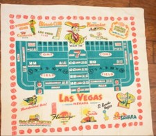 Toalha de mesa vintage Las Vegas craps tecido cartão areias flamingo dunas  comprar usado  Enviando para Brazil