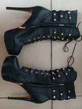 Black faux leather for sale  NOTTINGHAM