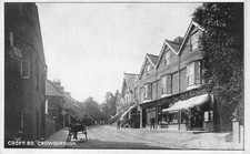 CARTÃO POSTAL SUSSEX CROWBOROUGH CROFT RD HORSE & CART SHOPS c 1906 comprar usado  Enviando para Brazil