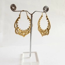 Brincos de argola de ouro, brinco grande de argola, brincos ovais comprar usado  Enviando para Brazil