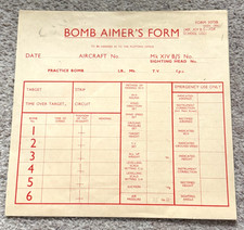 Bomb aimer form for sale  TUNBRIDGE WELLS