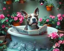 Staffie bath metal for sale  DUNSTABLE