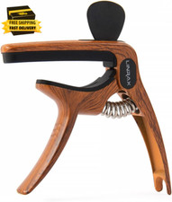 Capo de guitarra C1, 3 em 1 capo de liga de zinco com suporte de palheta e extrator de pino de ponte comprar usado  Enviando para Brazil