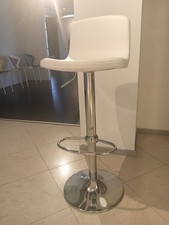 Sgabello bianco ecopelle usato  Livorno
