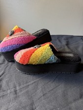 Sapatos chinelos plataforma arco-íris Kurt Geiger London Kensington falso shearling 8, usado comprar usado  Enviando para Brazil